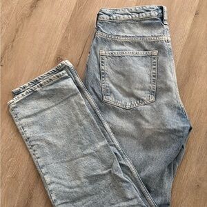 Women's Light Blue Baggy Mom Jeans